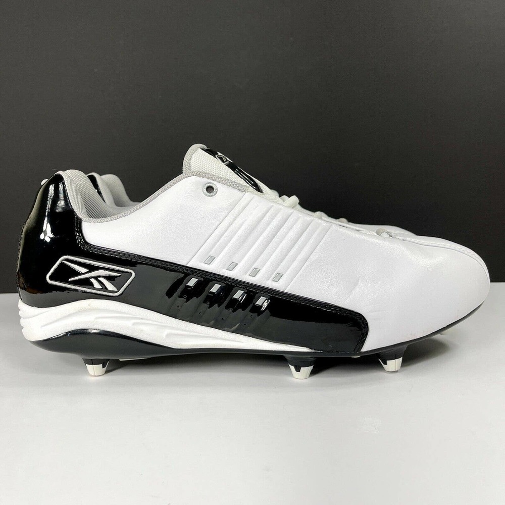 Reebok NFL Equipment Men's Size 13 Football Shoes Cleats White Leather - Picture 1 of 8